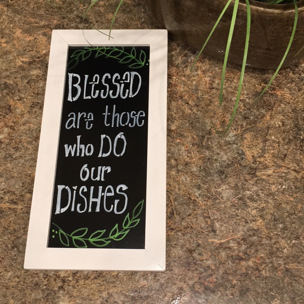 NEW Gift Ready Hand Painted Wood Sign w/ white or wood frame - Custom Made - Picture 4 of 7